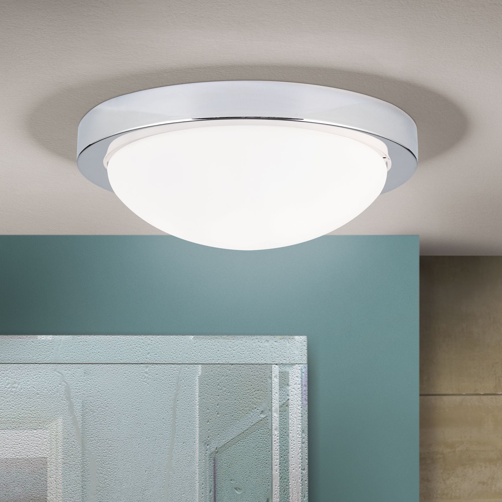 Ceiling light FATO, chrome, 32cm