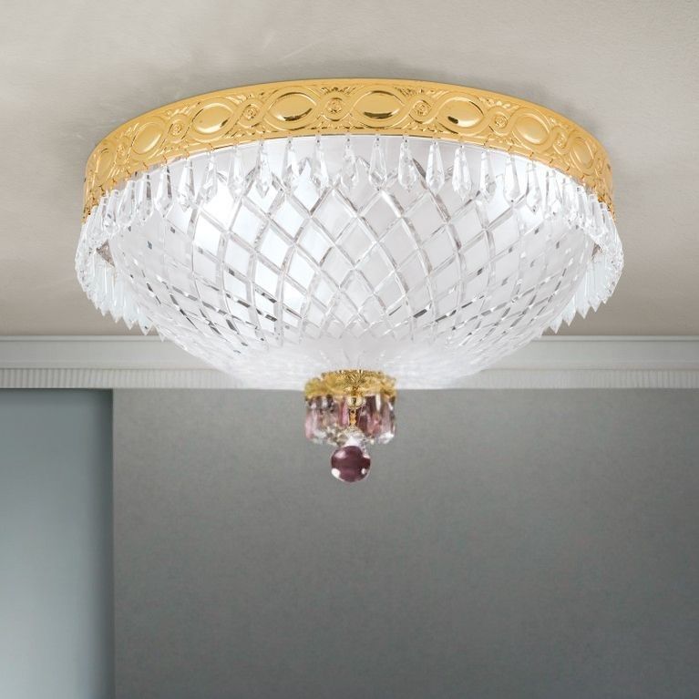 Ceiling light EMPIRE CRYSTAL, gold, 39cm