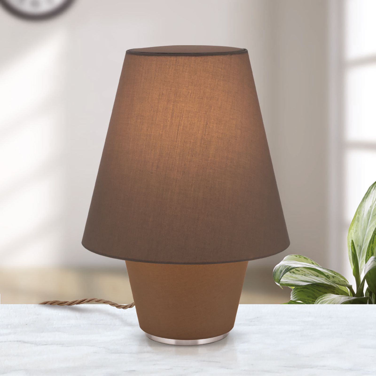 Table lamp TWINS, Medium, brown