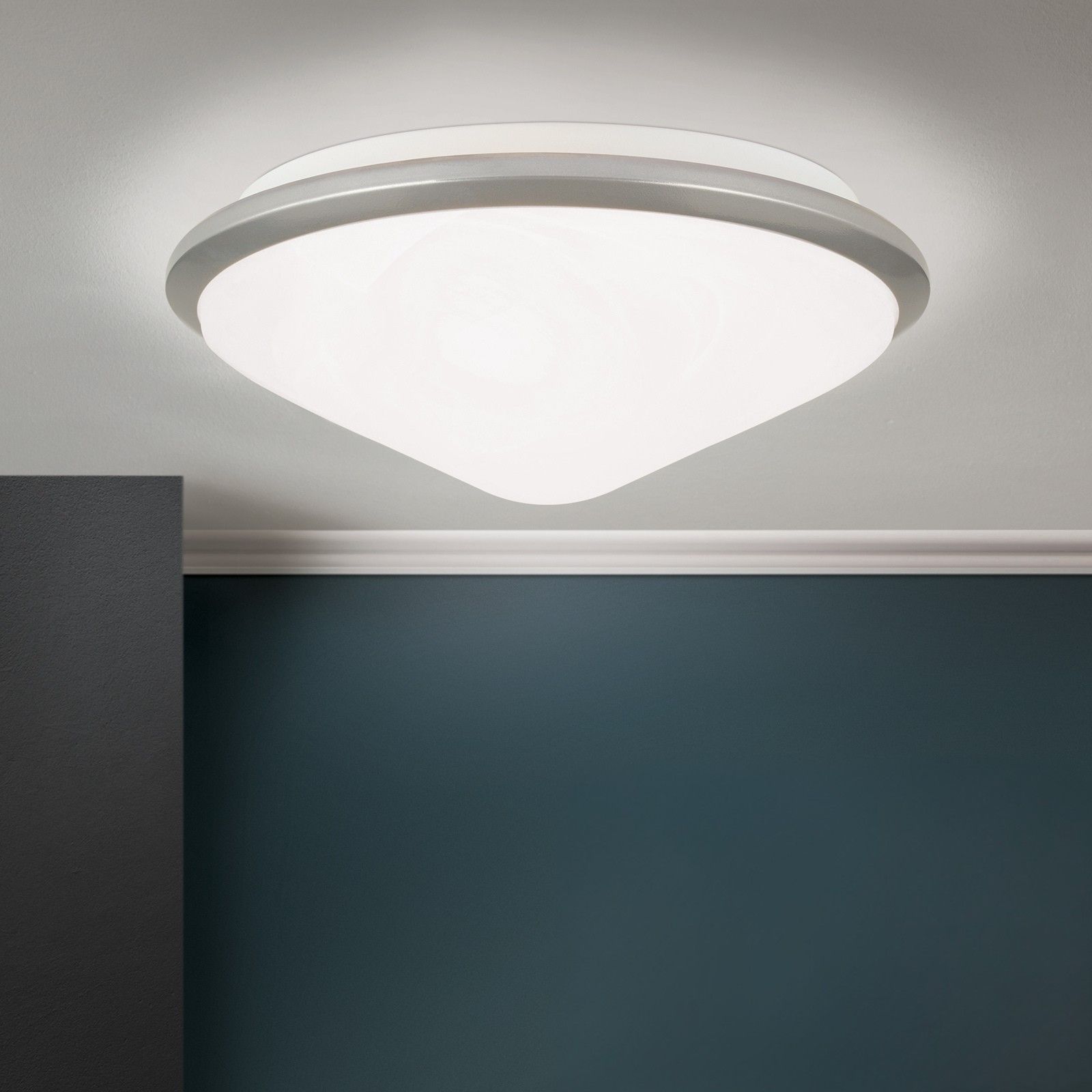 Ceiling light RIMA, 32cm, satin chrome finish