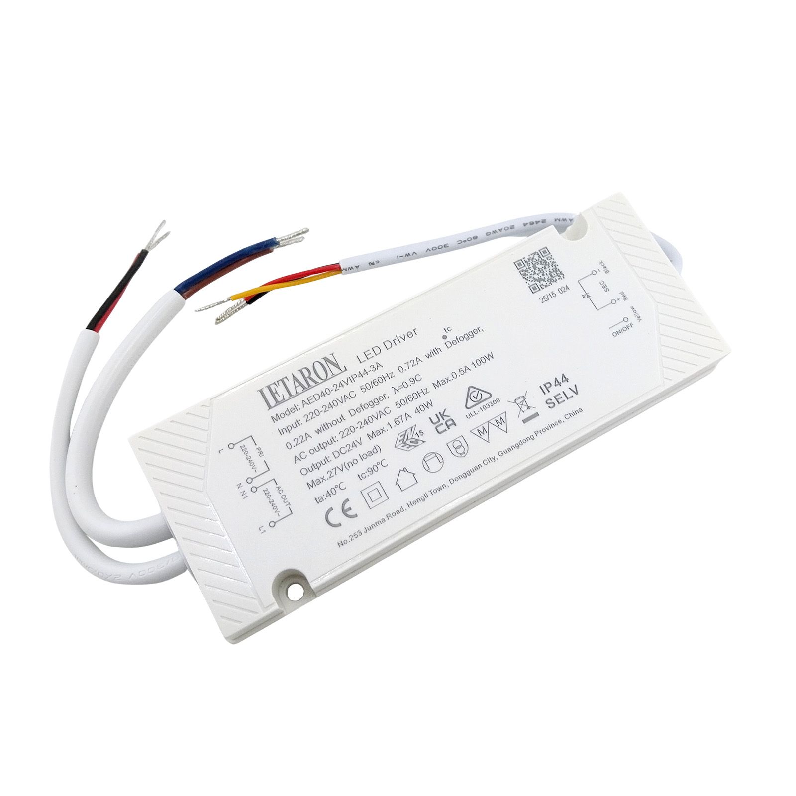Driver 40q Letaron AED40-24VIP44-3A, bez stmívání