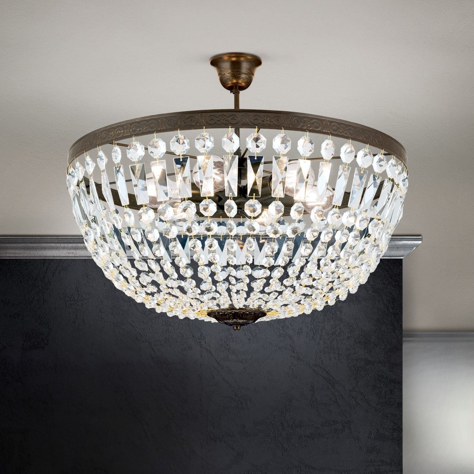 Deckenleuchte ARILA, antik, 60cm