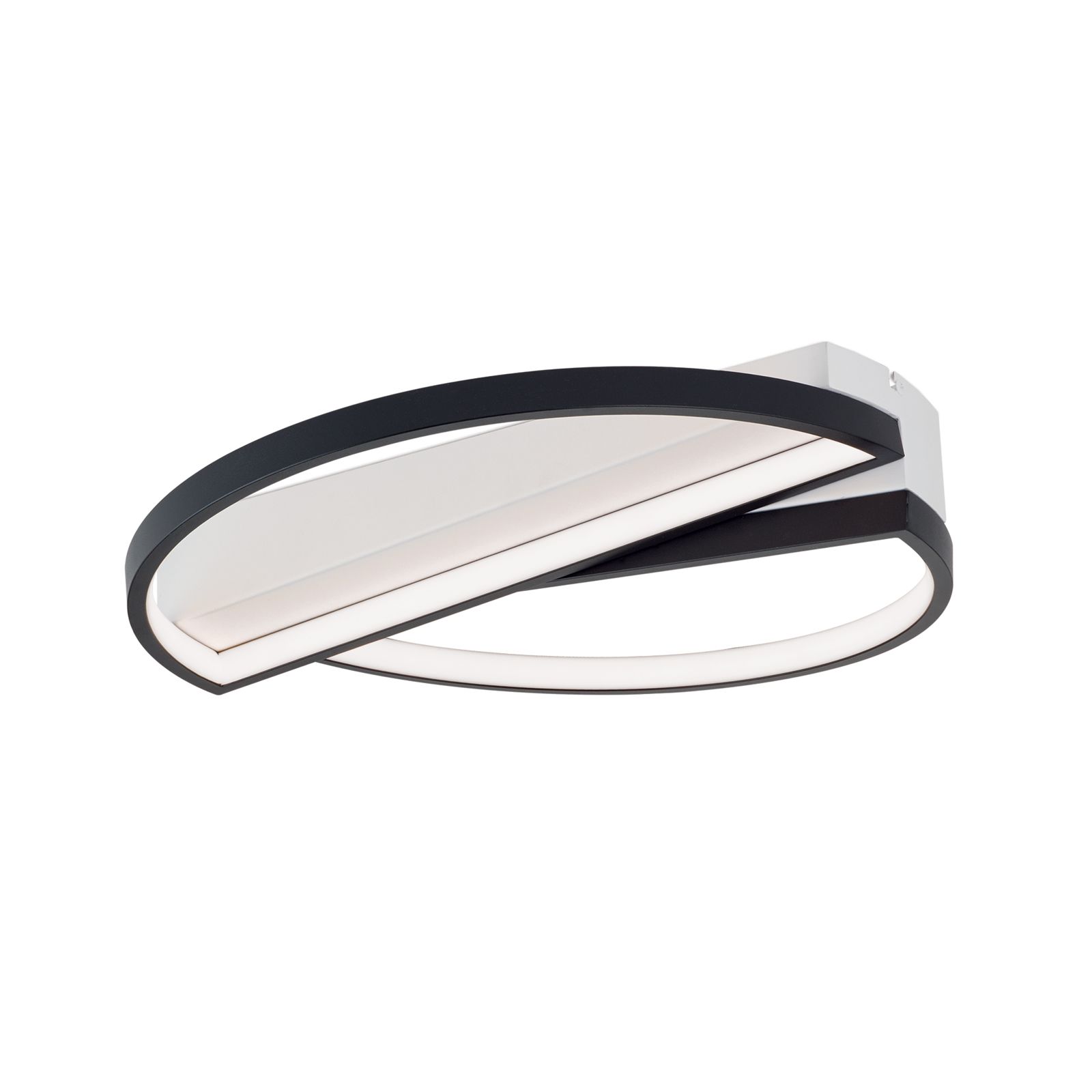 LED ceiling light OLGA, black and white