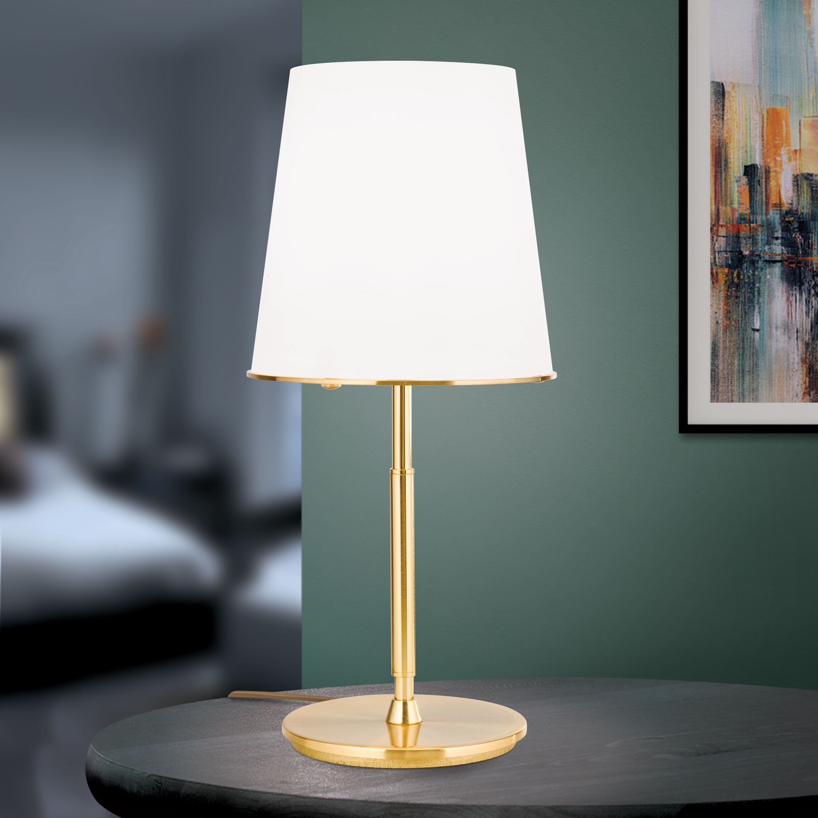 Table lamp KONUS, 1-flame, gold matt