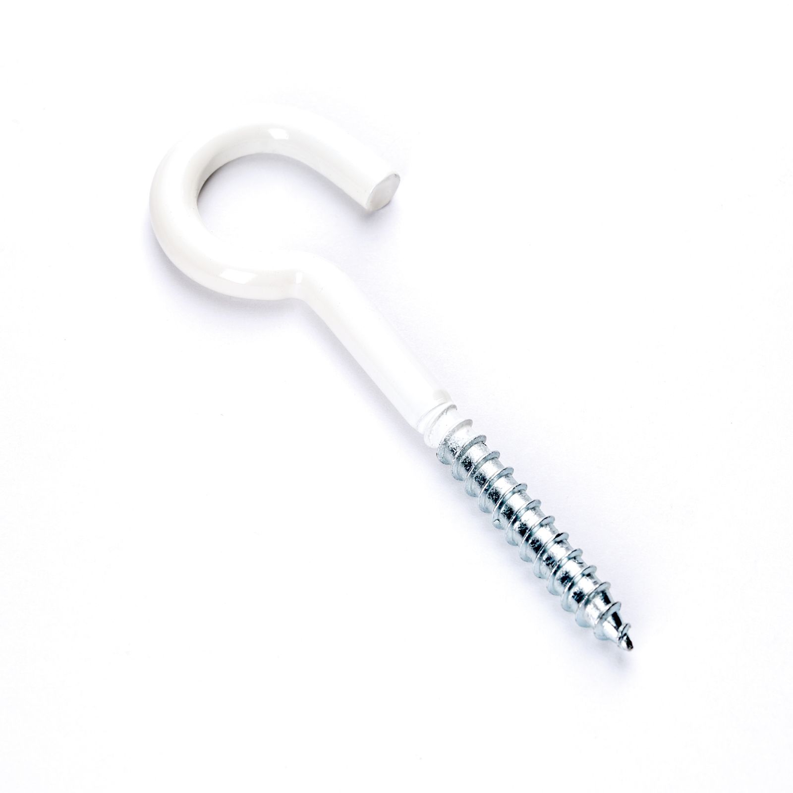 Deckenhaken mit Dübel, 2 Stück, Weiß