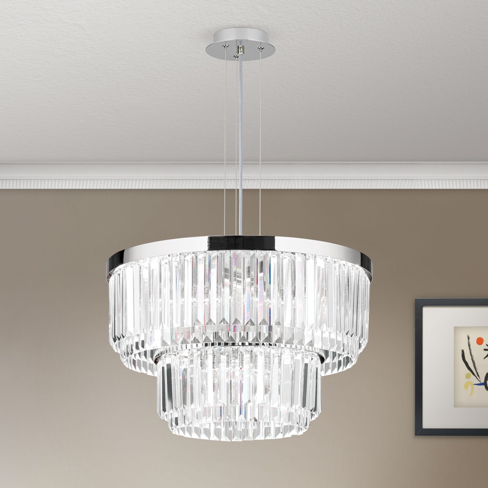 LED Lustr PRISM, chrom