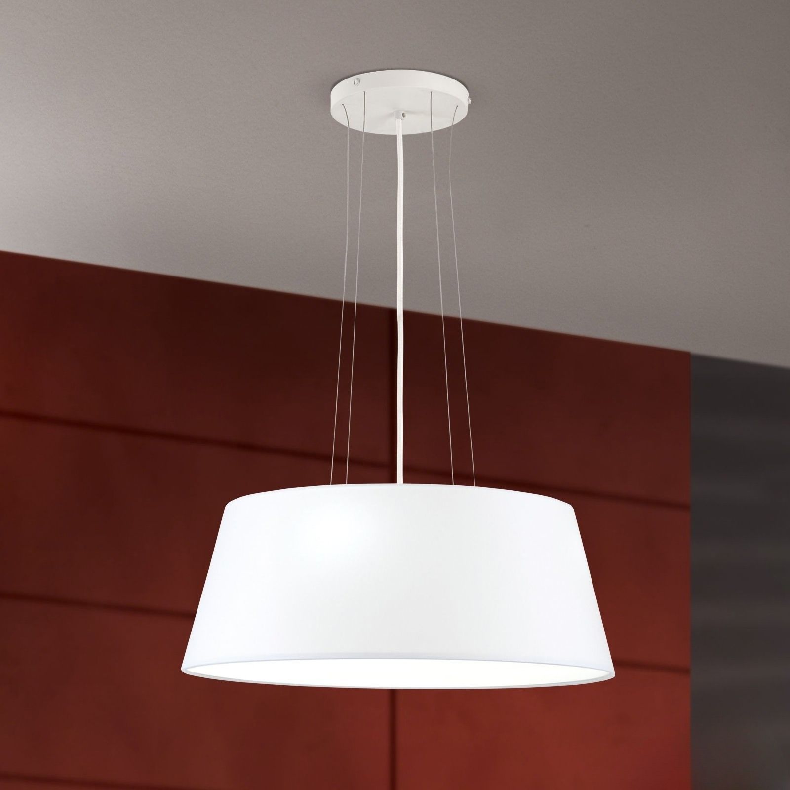 Hängeleuchte SHADE, Weiß, mit konischem, weißem Schirm, Ø 50cm
