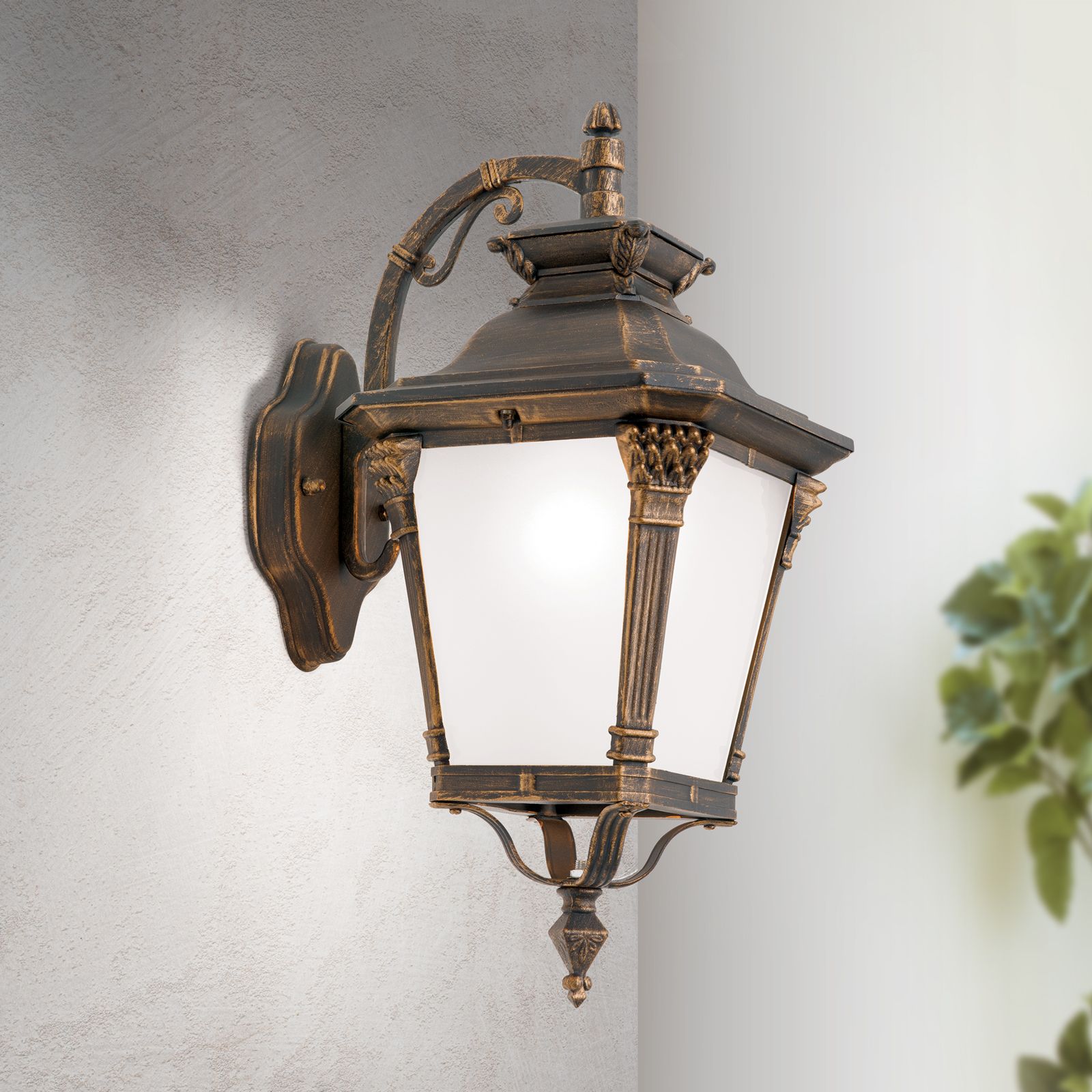 Wandaußenleuchte AIKO, Patina abwärts