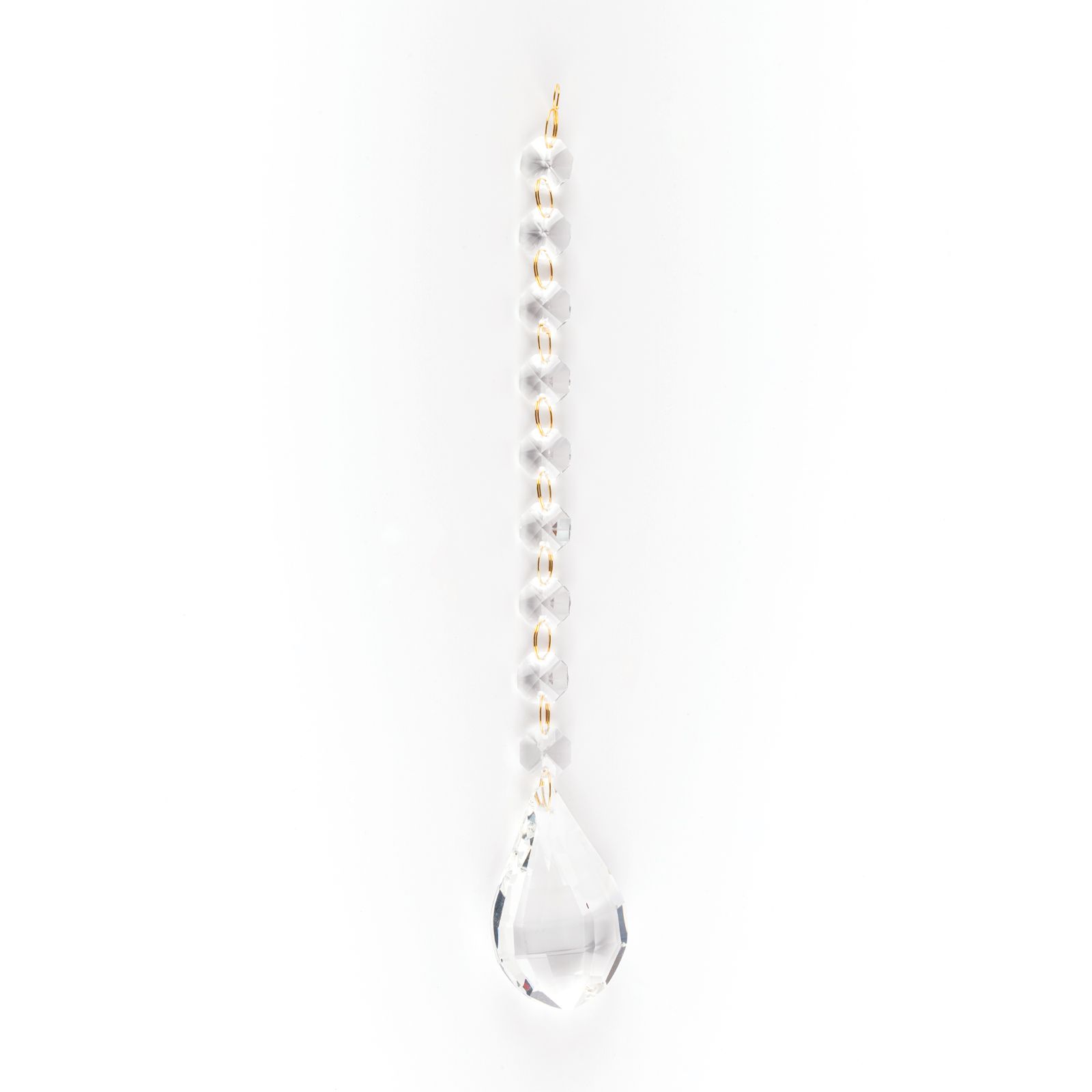 Chandelier crystal, 9 octagons and 1 almond, transparent