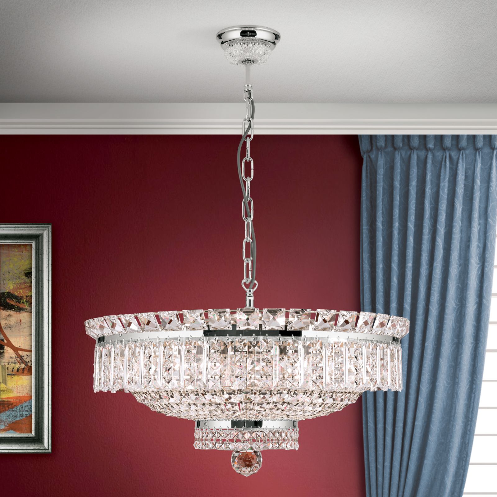 Chandelier AMBASSADOR, 15-flames, chrome