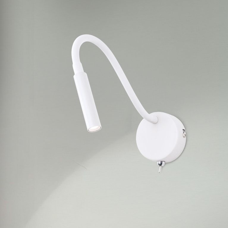 LED reading light FLEXI, white finish