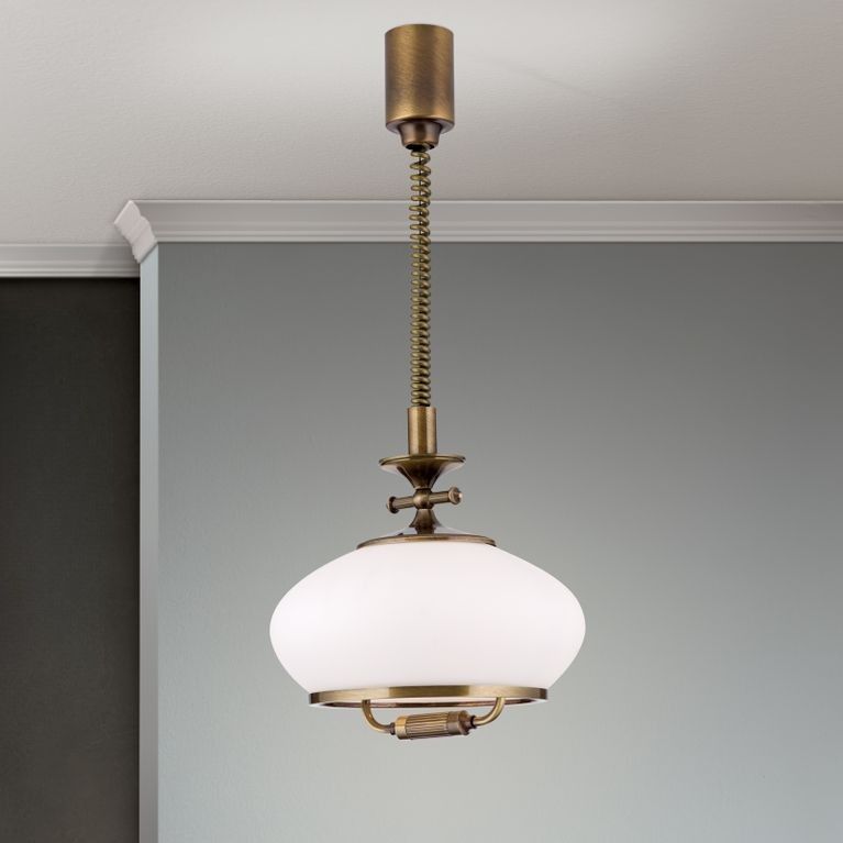 Hängeleuchte EMPIRE, Patina, 32cm, mit Zug