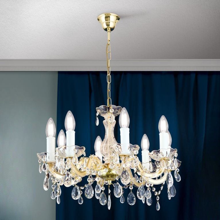 Luster MARIE CLAIRE, 8-flammig, Gold