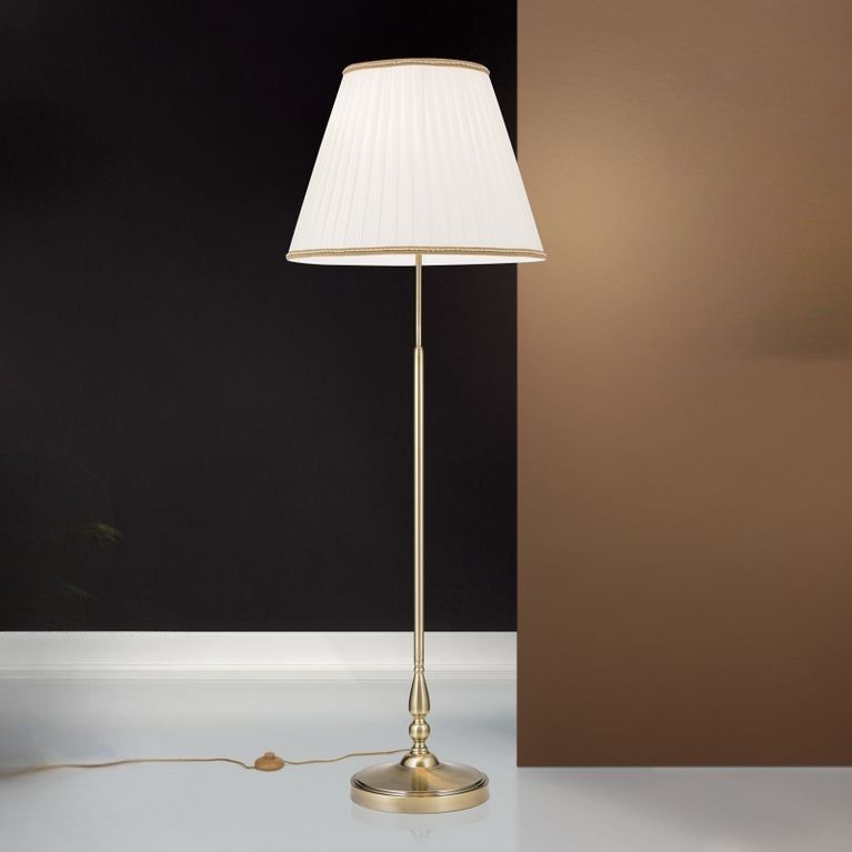 Floor lamp TONIA, 2-flames, patina