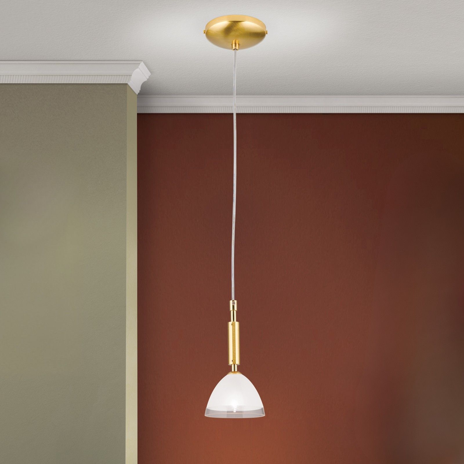 Pendant lamp OPALDESIGN, gold matt, 10 cm