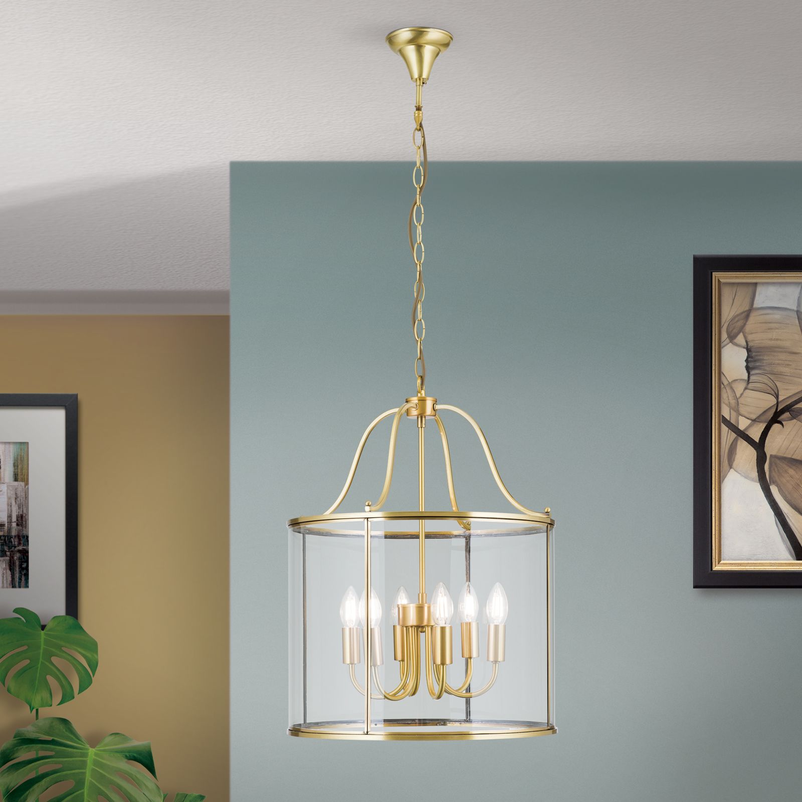 Hängeleuchte BRUNO, 6-flammig, Bronze