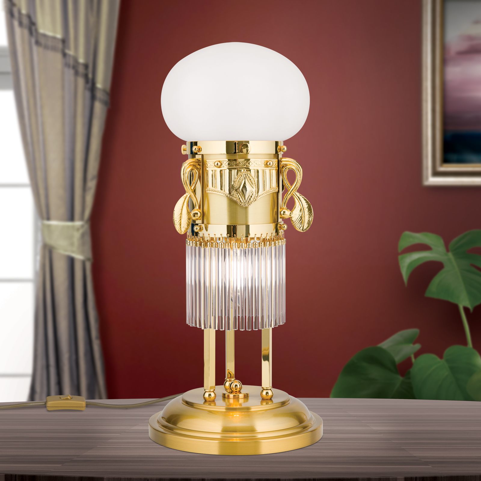 Stolní lampa ADELE, 2-žárovka, zlatá