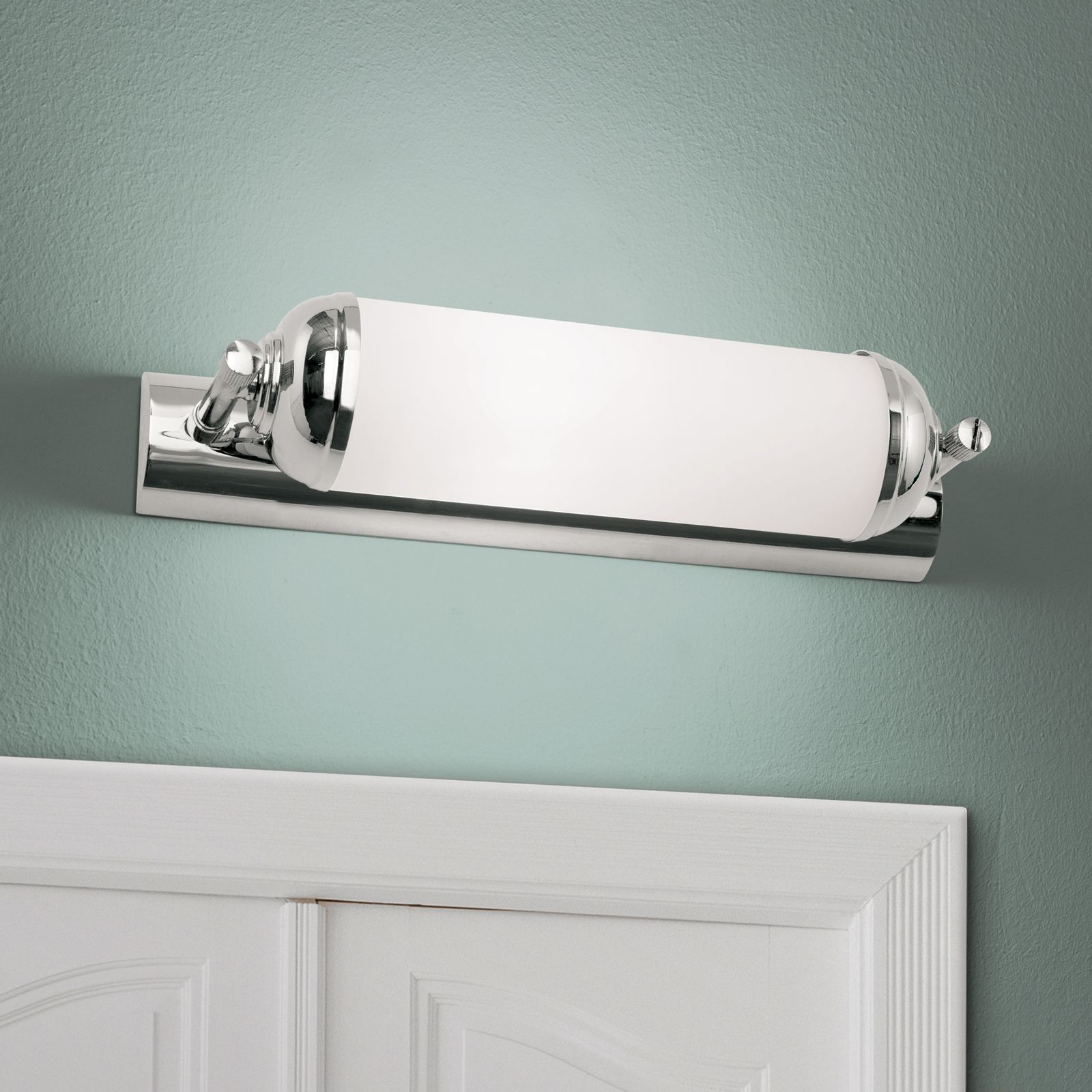 Prodloužené nástěnné svítidlo WIENER NOSTALGIE, chrom, 28cm