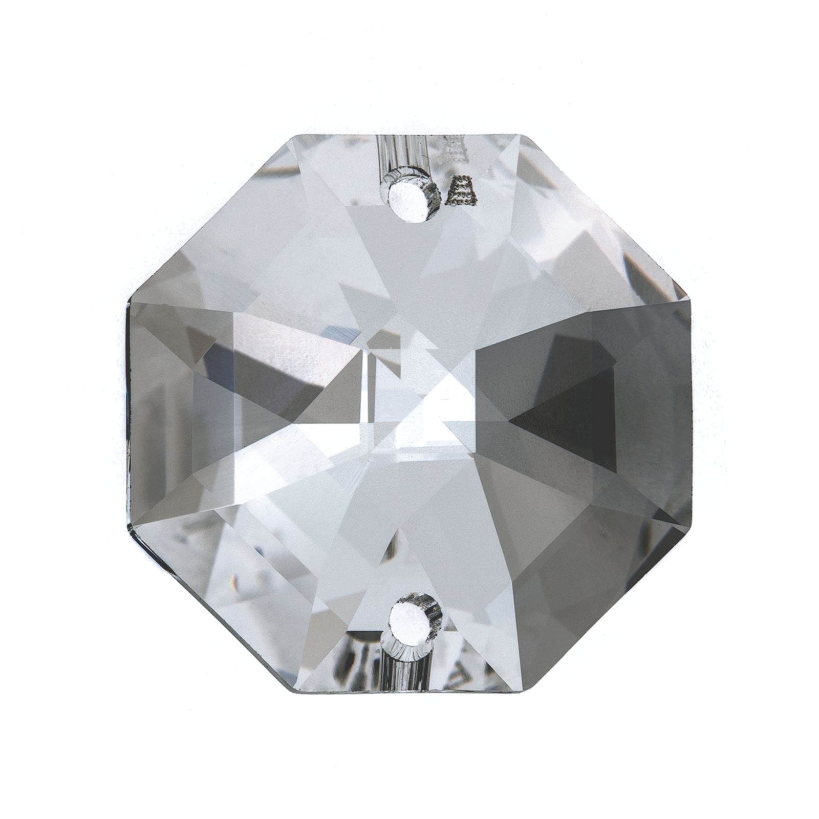 Chandelier crystal octagon 8015 STRASS® Swarovski® Crystal, 2 holes, 24mm, transparent