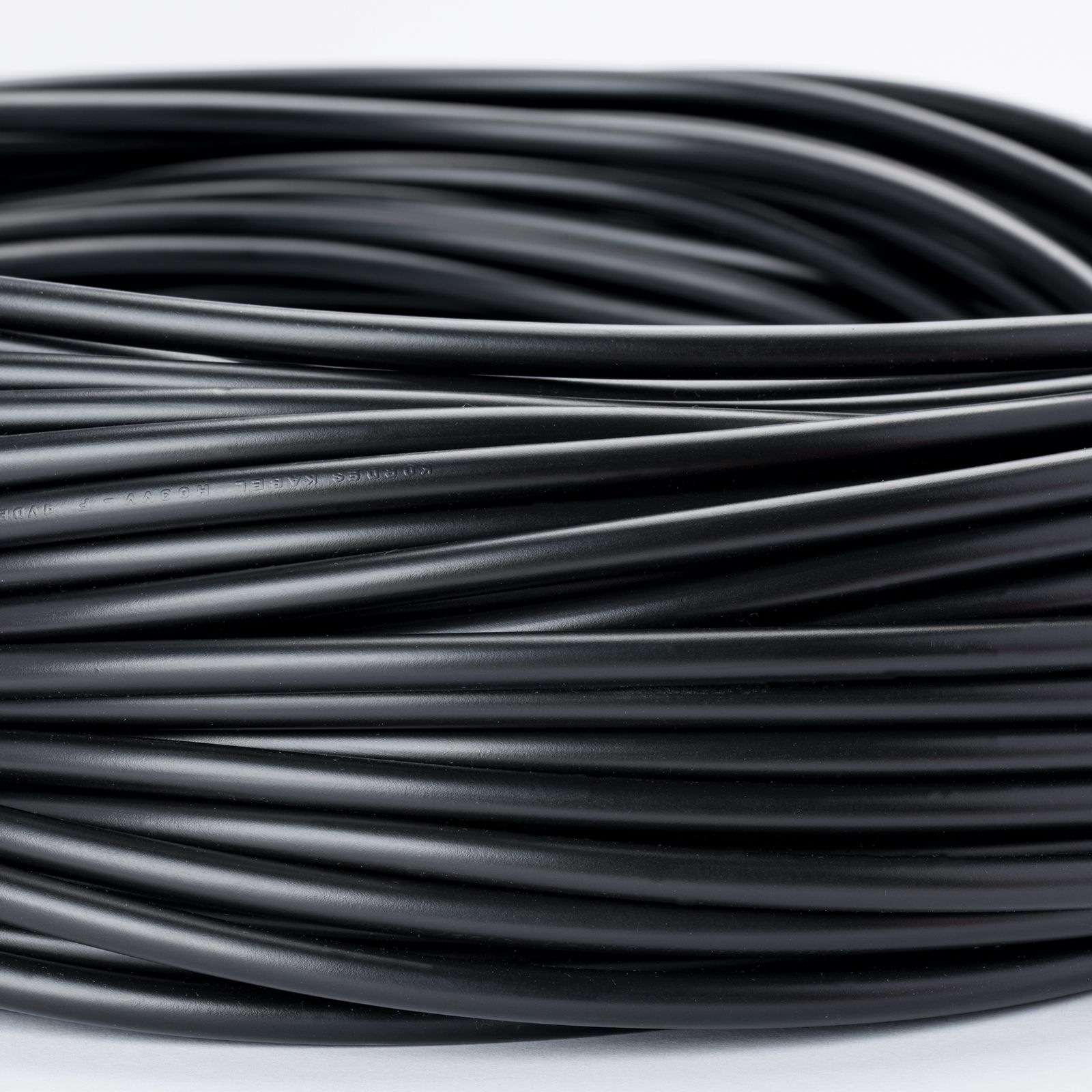 Kabel, PVC, 3x0,75mm², 1 m, Schwarz