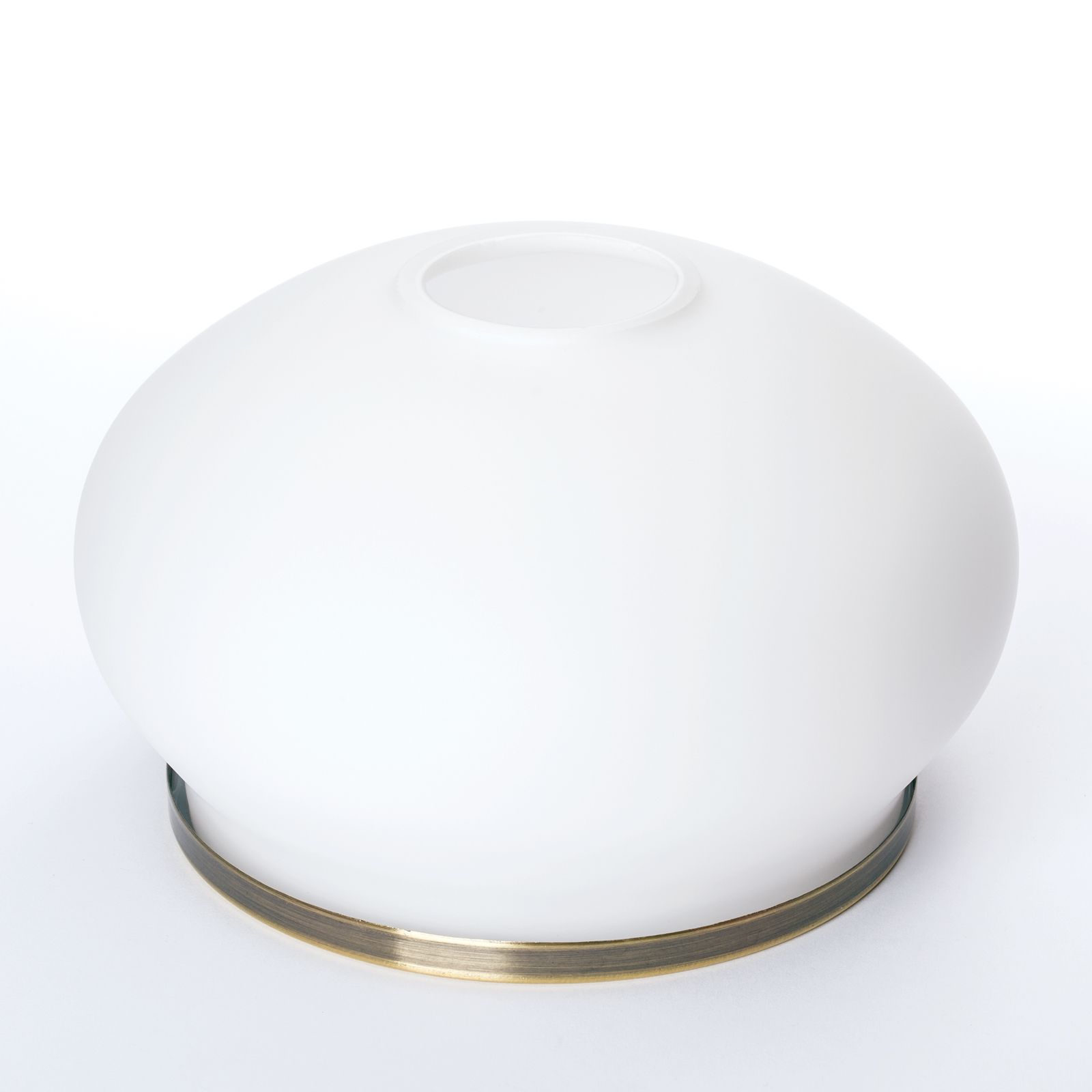 Glasschirm VEGO 1715, Ø 170 mm, Opal matt mit Patinaring