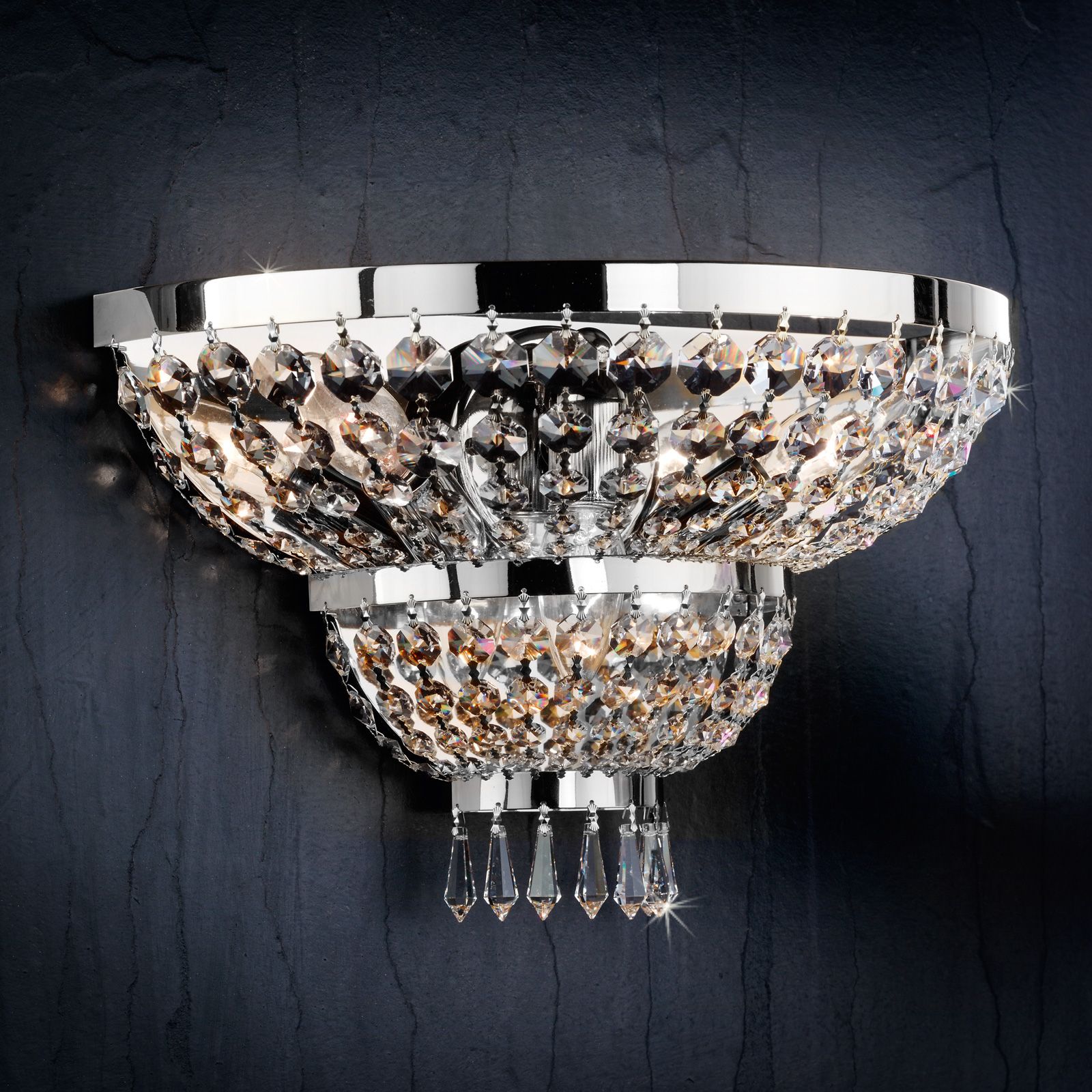 Wall light SHERATON, 3-flames, chrome