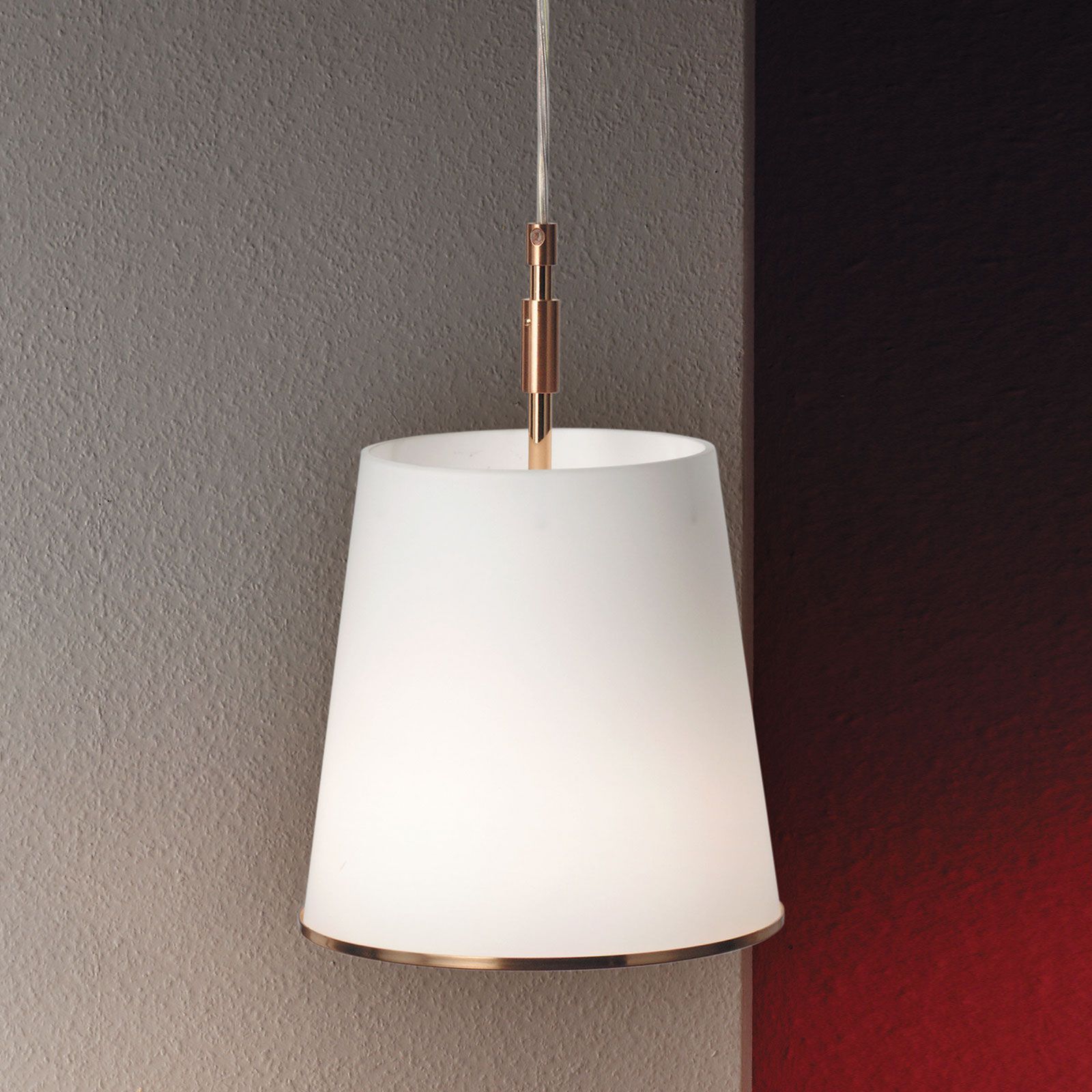 Závěsné svítidlo KONUS, 1-plamenné, zlato-mat