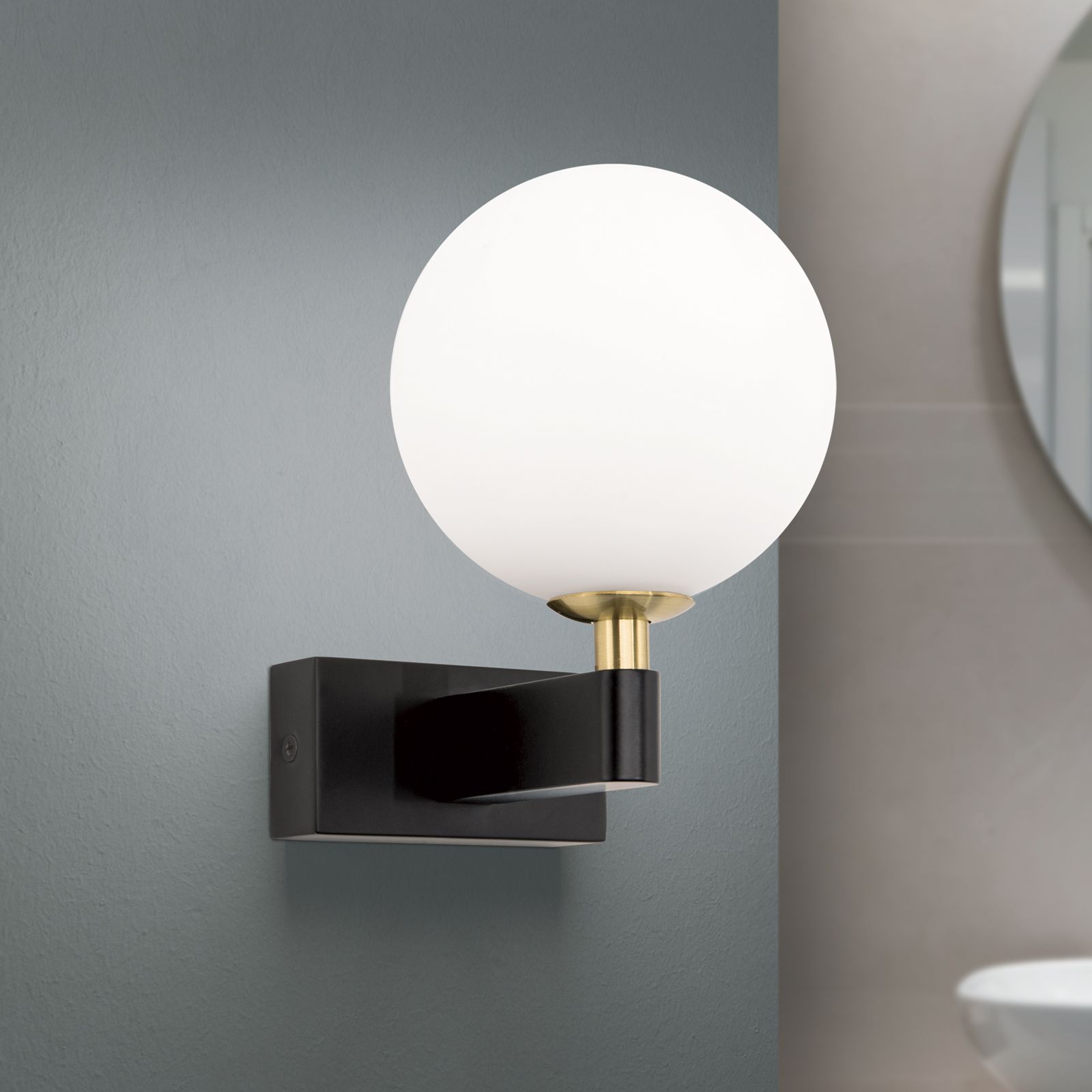 Wall light MARA, black/matt brass