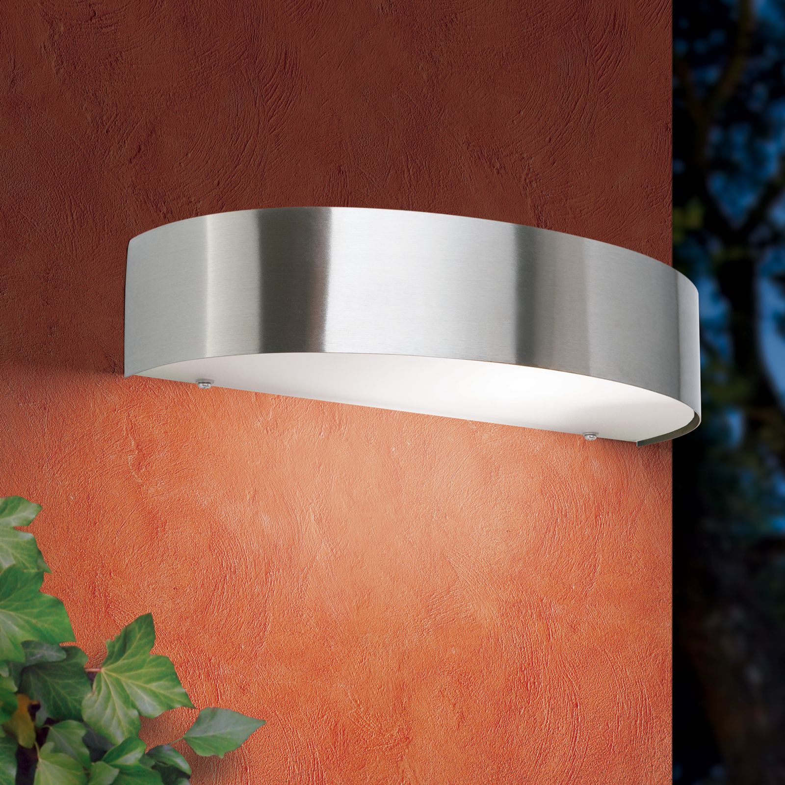 BOGA outdoor light, stainless steel, round