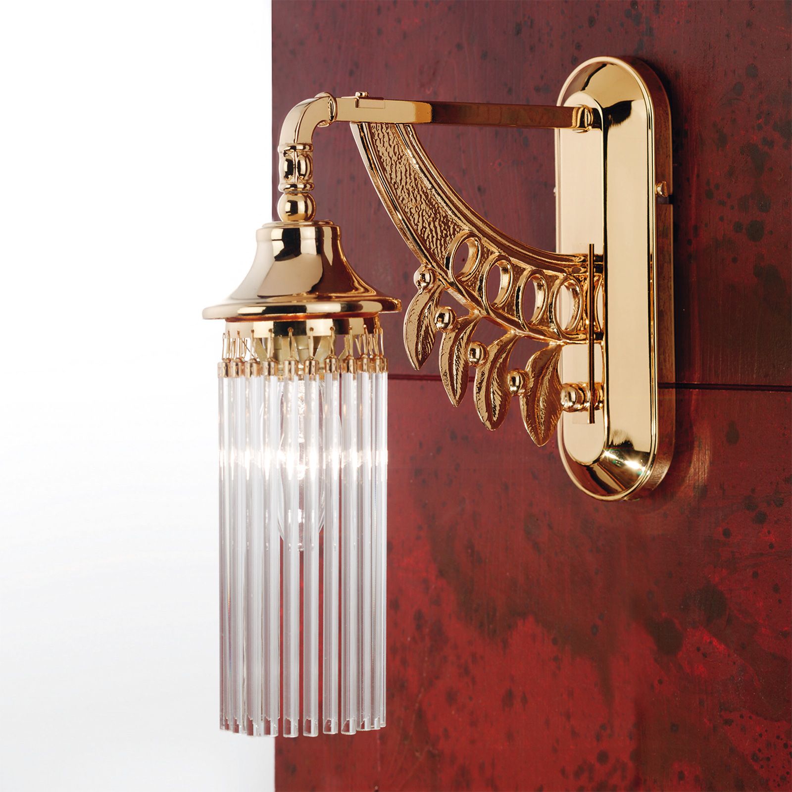 Wandleuchte ADELE, 1-flammig, Gold, mit Stäbchen