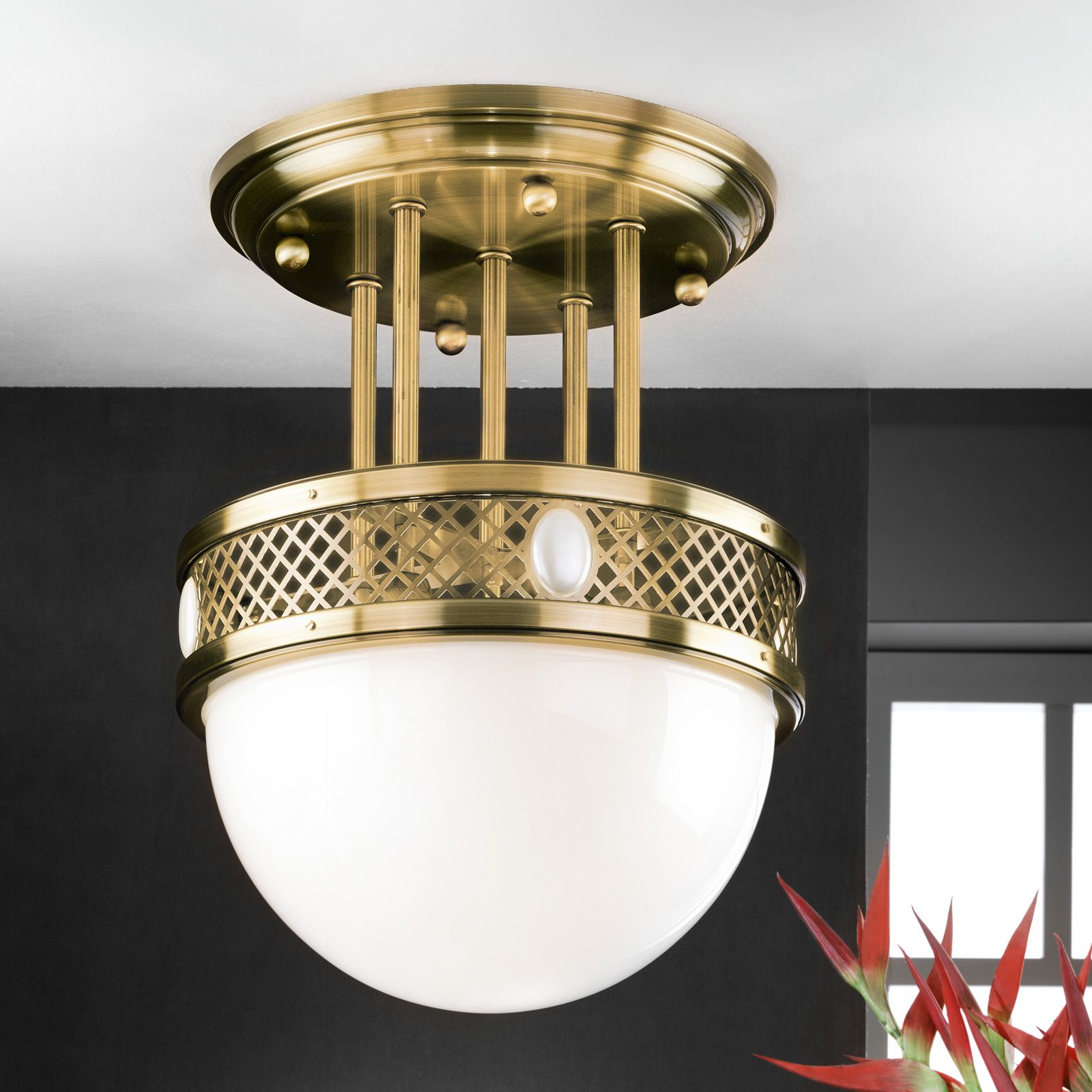 Abgehängte Deckenleuchte ALT WIEN, Messing glänzend, 46cm