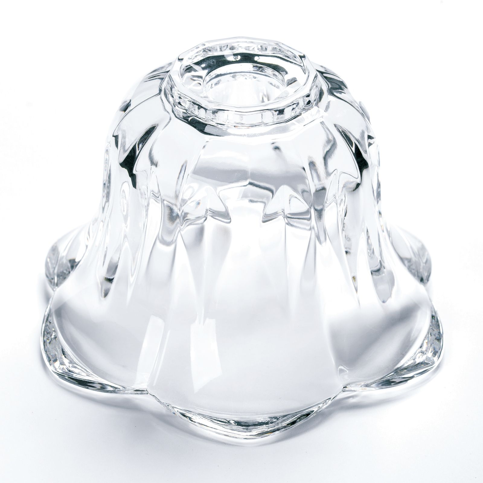 Glass lampshade LA BOHEME 479, Ø 130 mm, transparent polish decor