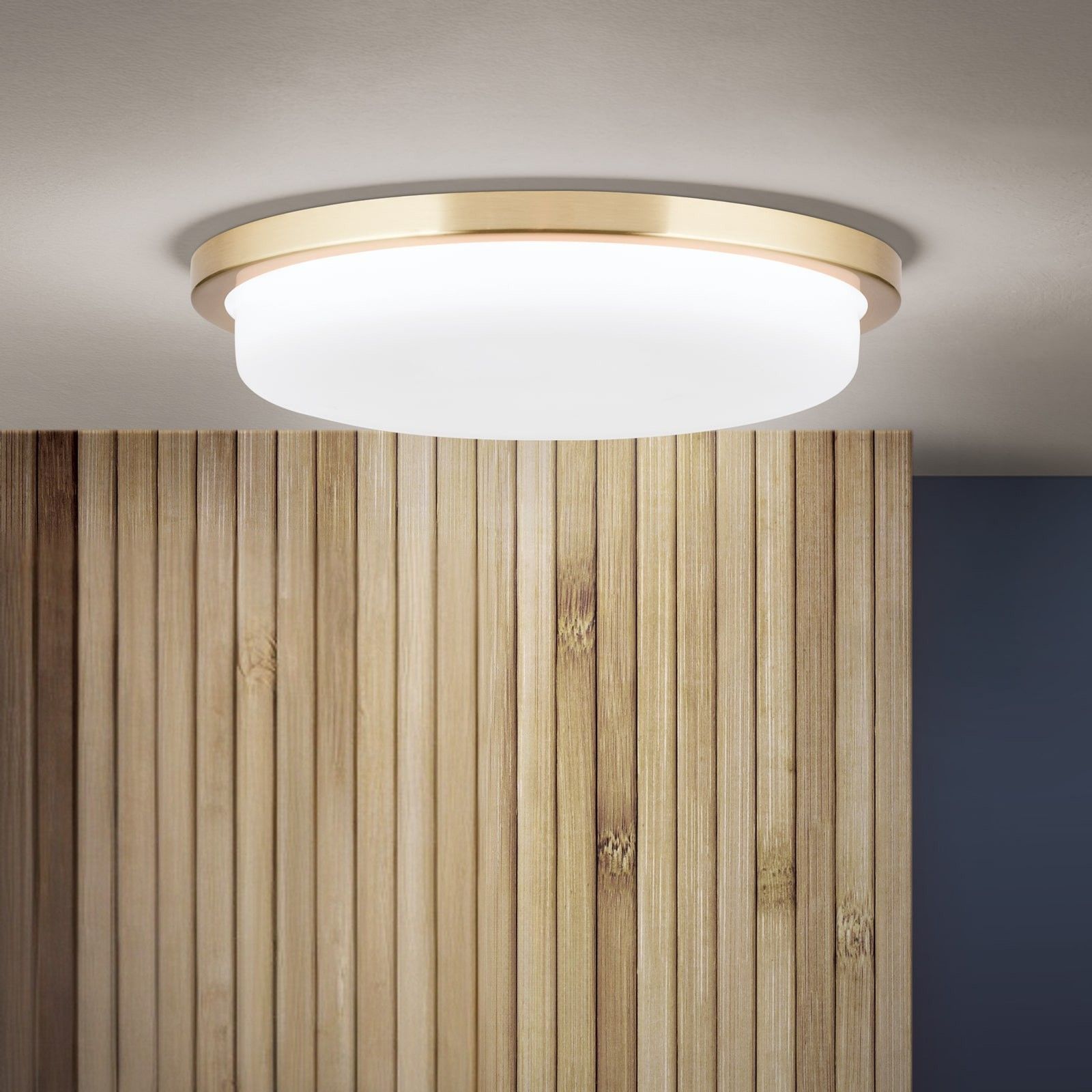 LEROX LED Ceiling Light, brass finish, Ø 30cm