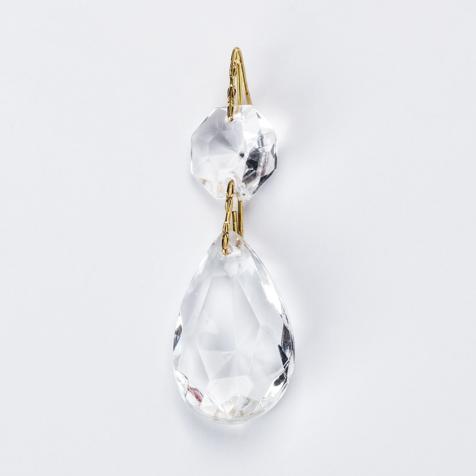 Kristallbehang, 1 Koppe und 1 Wachtel, Klar