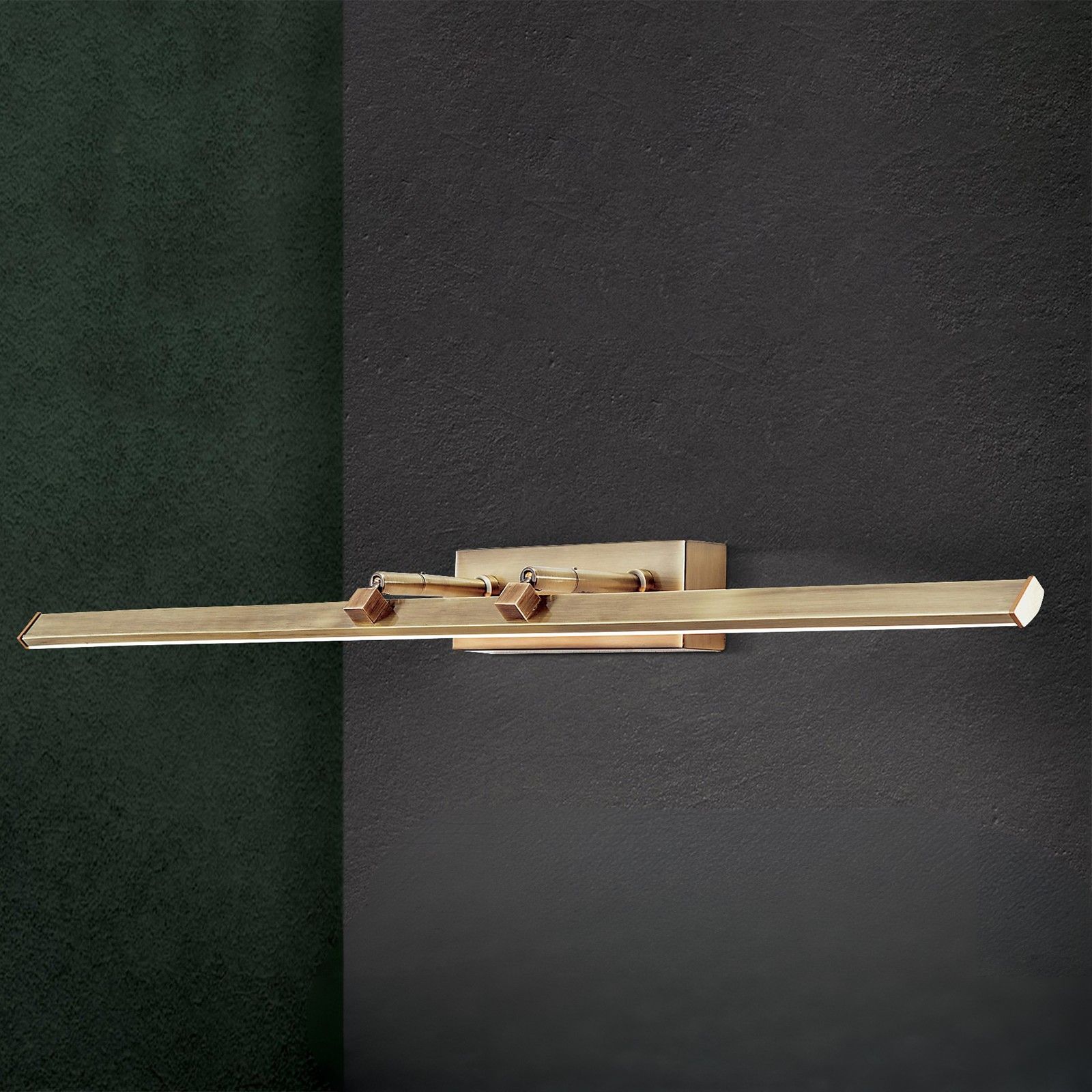 LED picture light PUBLIO, 75cm, Antique Brass finish