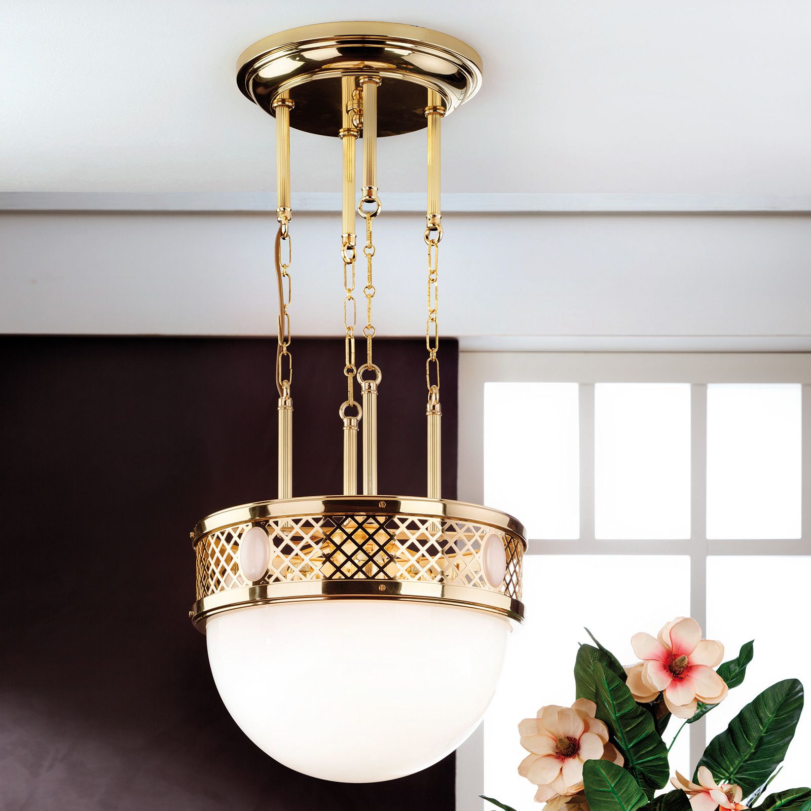 Hängeleuchte ALT WIEN, Messing glänzend, 40cm