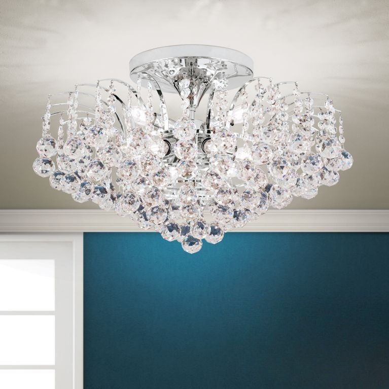 Deckenkronleuchter KRISTALL KLASSISCH, 9-flammig, Chrom