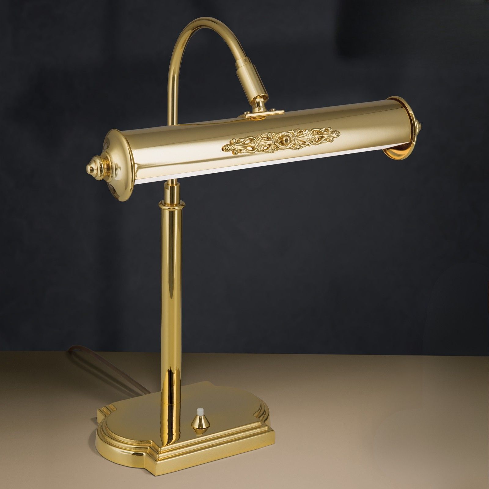 Desk lamp BILDERLEUCHTE with decorative elements, gold