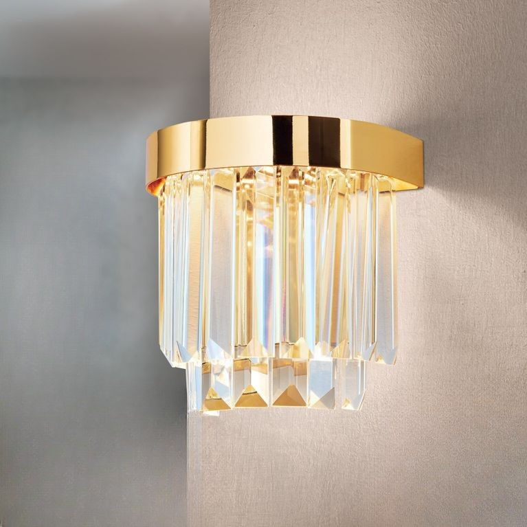 LED Wandleuchte PRISM, 24 Karat vergoldet