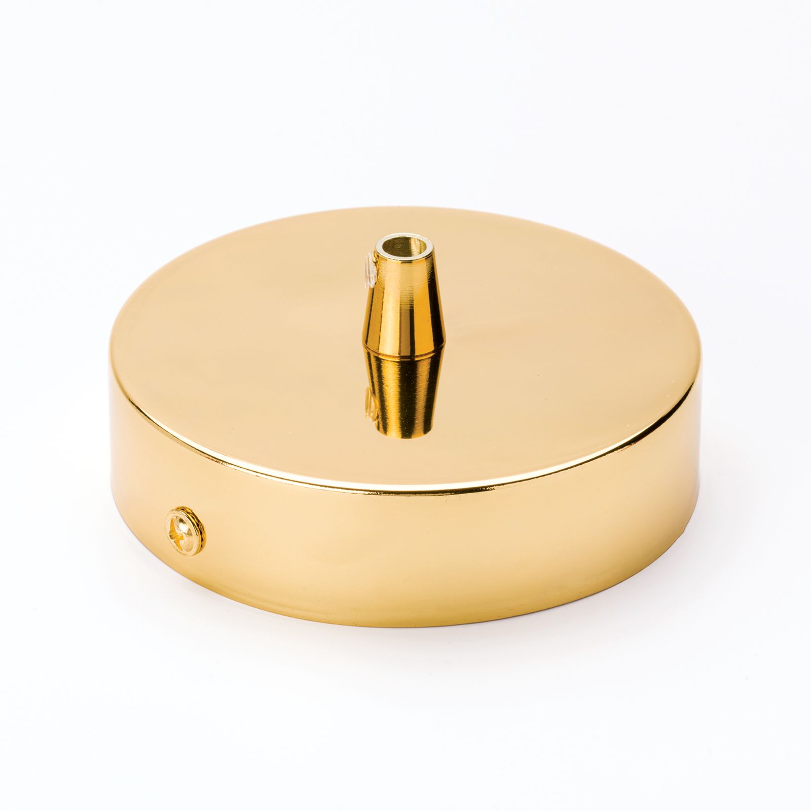 Rosette with clamp nipple, Ø 100 mm, brass