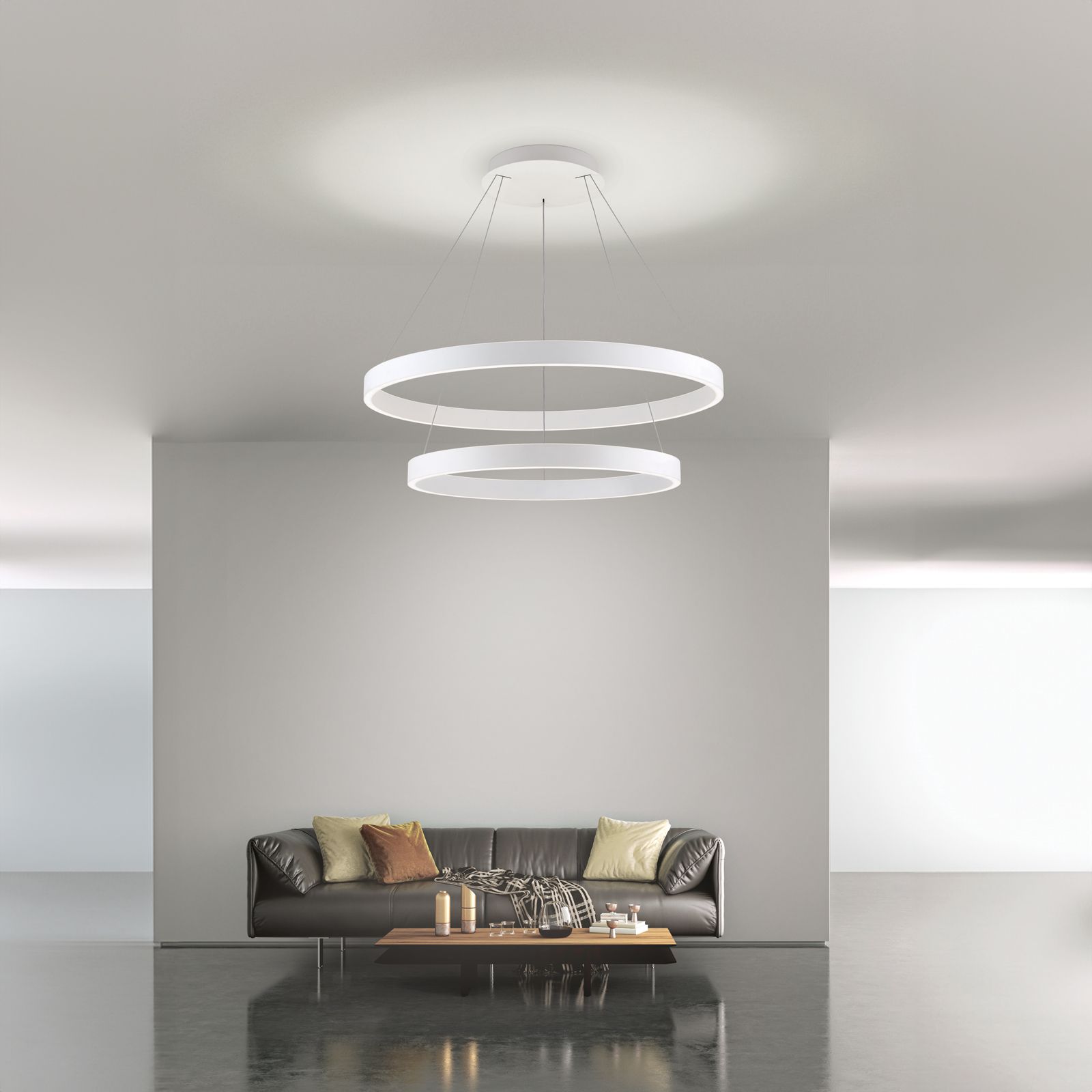 Pendant light KOLK, concentric, Ø 60/80 cm