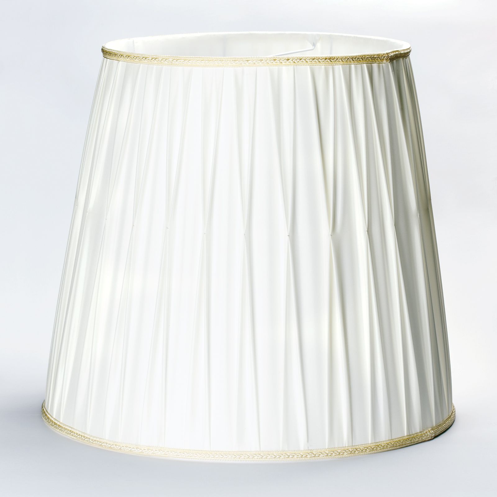 Lampenschirm Stoff 12-4468, Ø 550 mm, Beige mit Goldkante