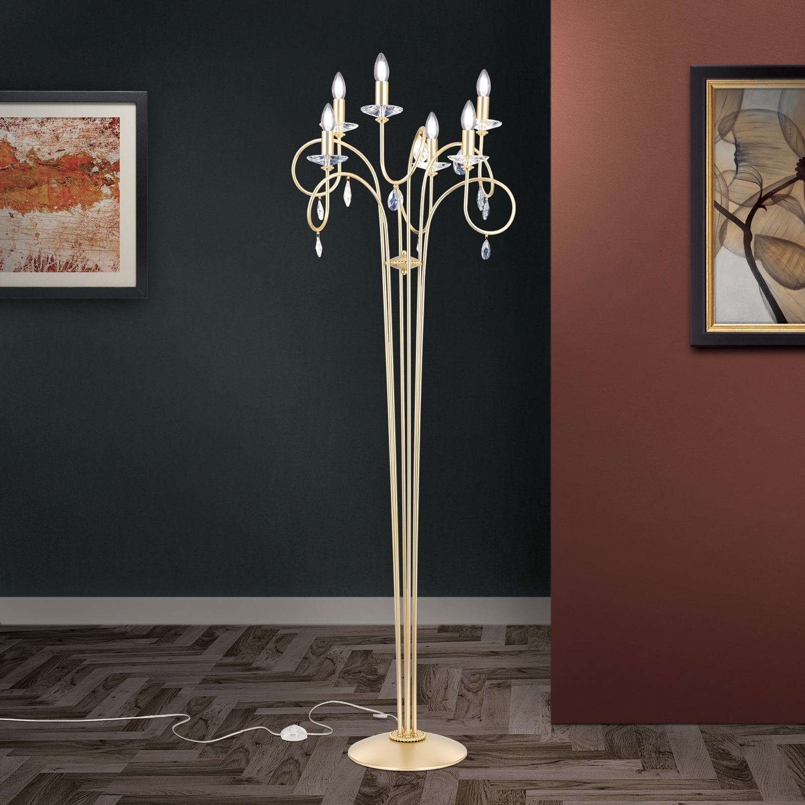 Floor lamp GIADA, gold matt