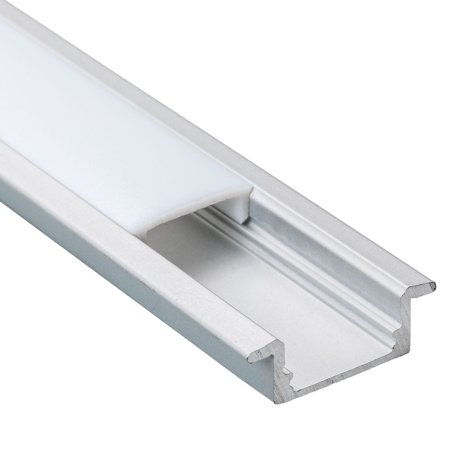 Alu Profil für LED DEEP Milchglas Streifen Lichtleiste Aluminium 2m DEEP  Milchglas, Leisten \ Alu Profile Für LED Streifen \ Alu Profile