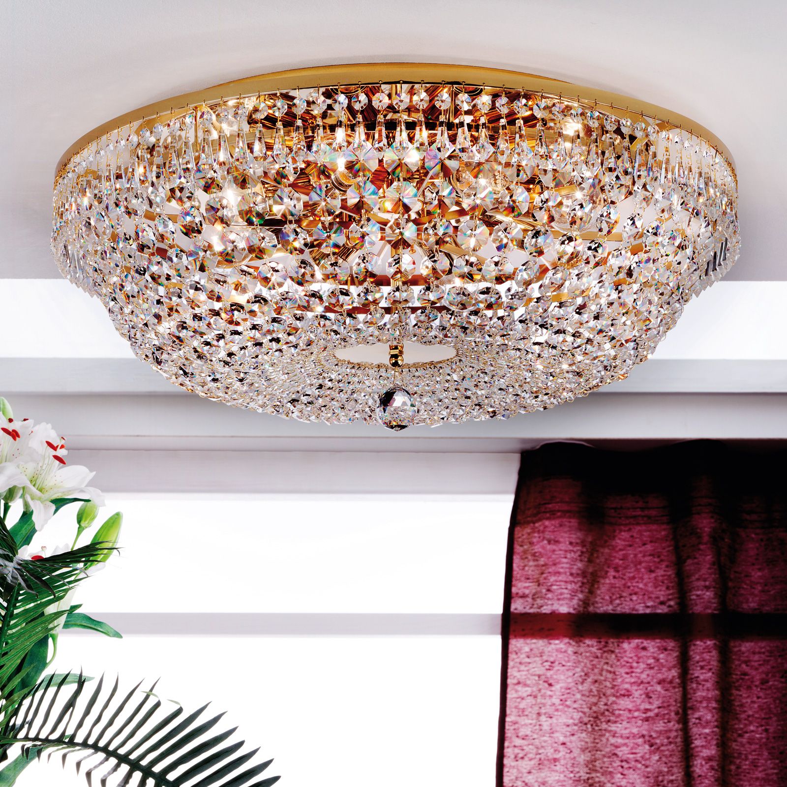 Deckenluster SHERATON, Gold, 65cm