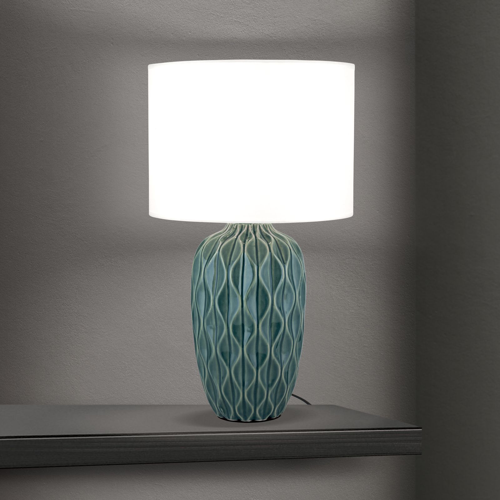 Stolní lampa TORTUGA, Výška 49,5 cm, zelená