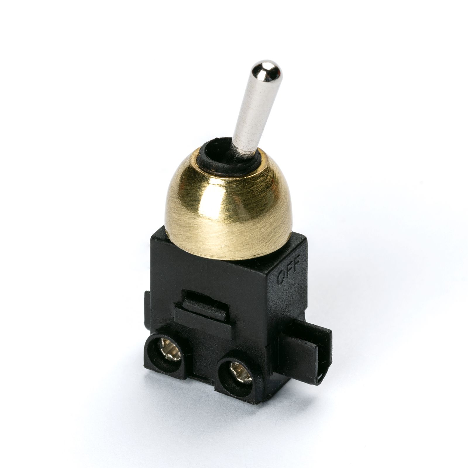 Built-in toggle switch, Ø 12 mm, brass