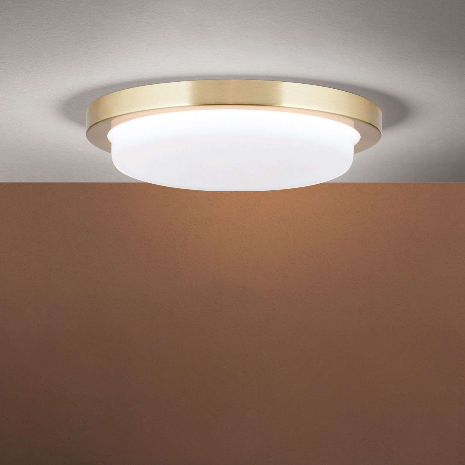 LEROX LED Ceiling Light, brass finish, Ø 20cm