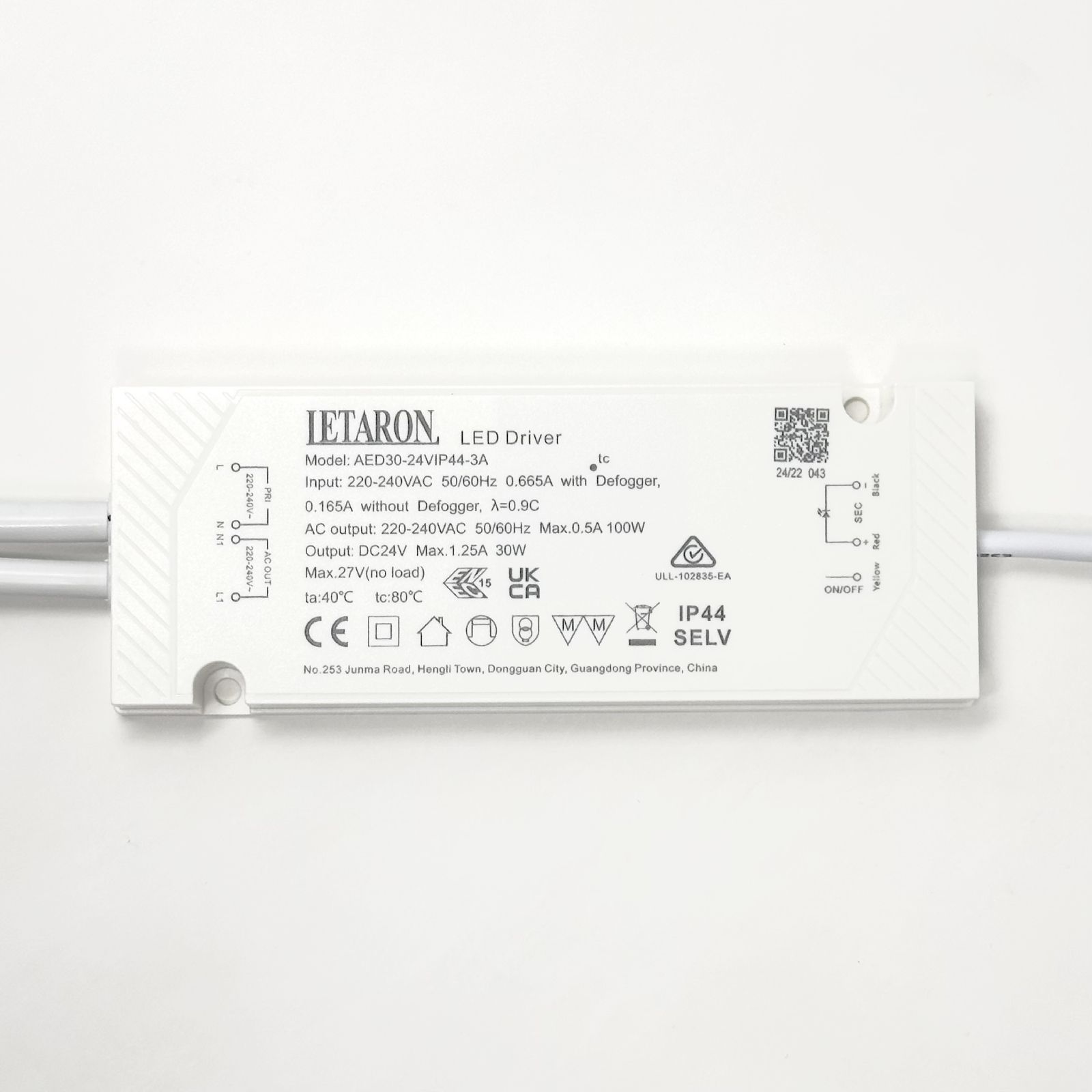 Ovladač 30ab LETARON AED30-24VIP44-3A, nestmívatelný