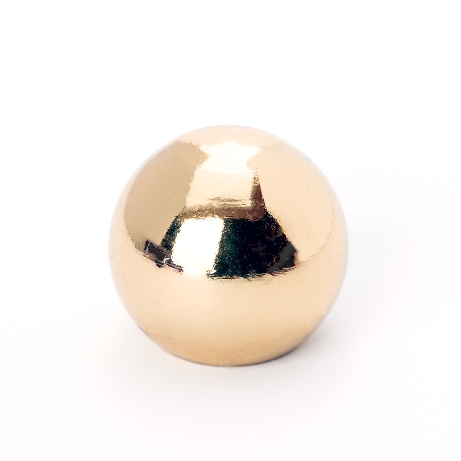 Decorative sphere with thread M10, brass